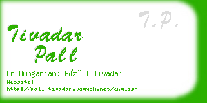 tivadar pall business card